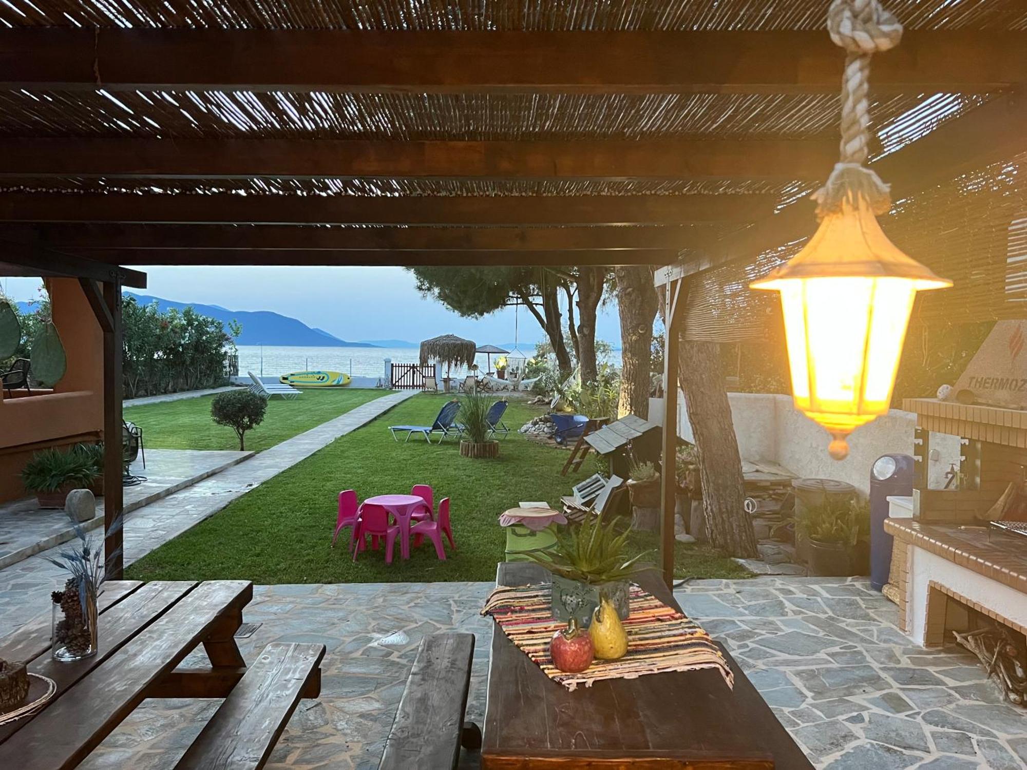 Pampas Seafront Villa, 6 Bedrooms, North Evvoia Kanatádhika Eksteriør billede